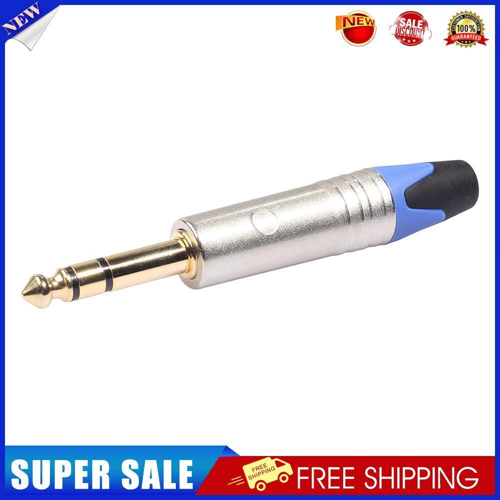6.35mm Stereo Metal 1/4 inch Connector 6.5mm Male Audio Plug Solder Adapter