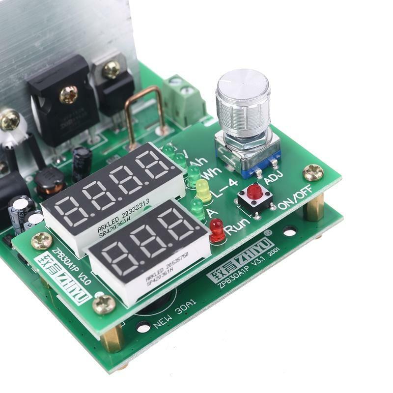 60W 9.99A 30V Constant Current Electronic Load Battery Discharge Capacity Tester