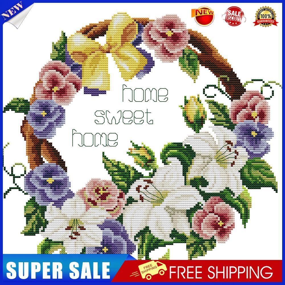 14CT Cross Stitch Kits Embroidery Canvas Needlework (H863 Sweet Home)
