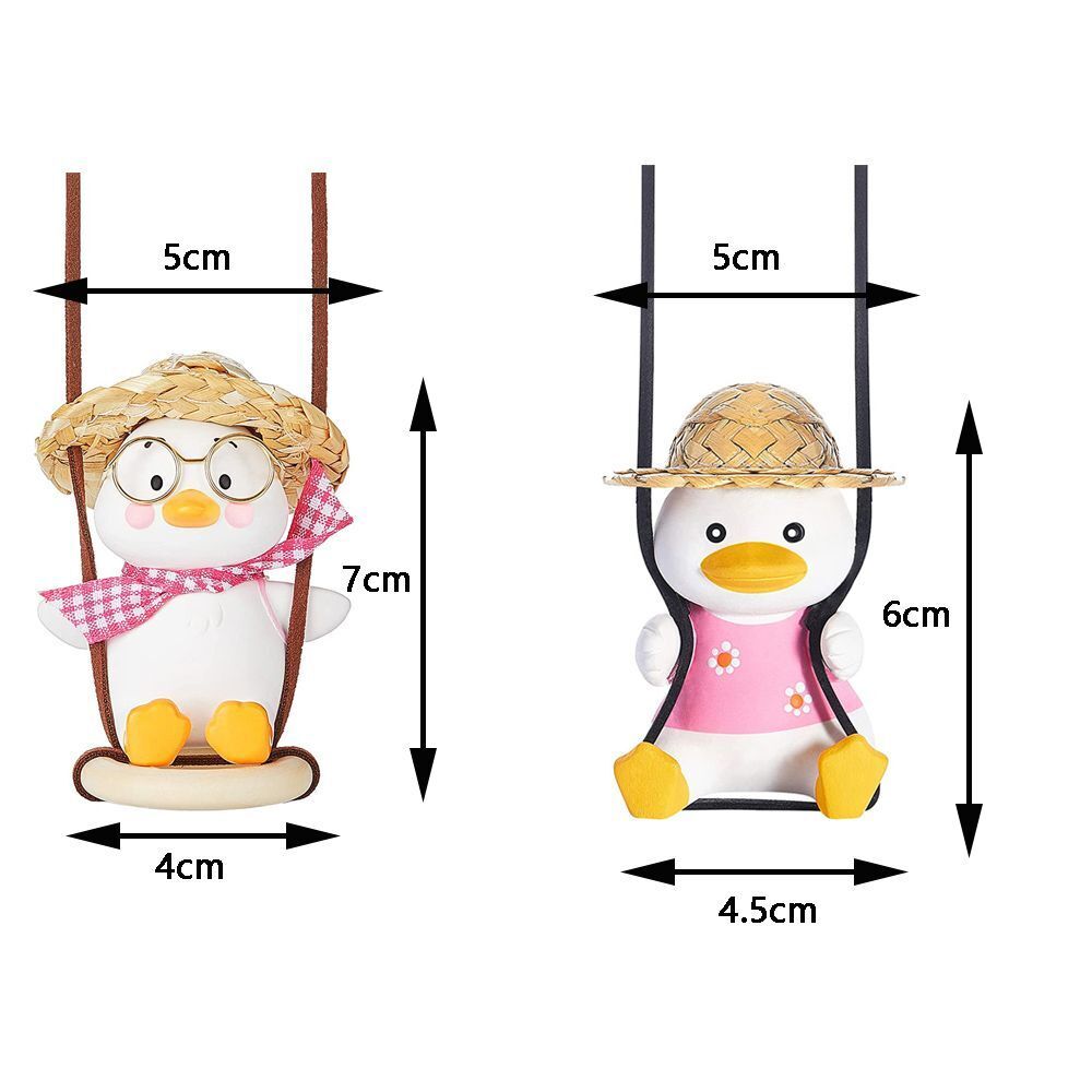Pendant Decoration Bag Duck Car Pendant Straw Hat Duck Cart Hanging Ornament