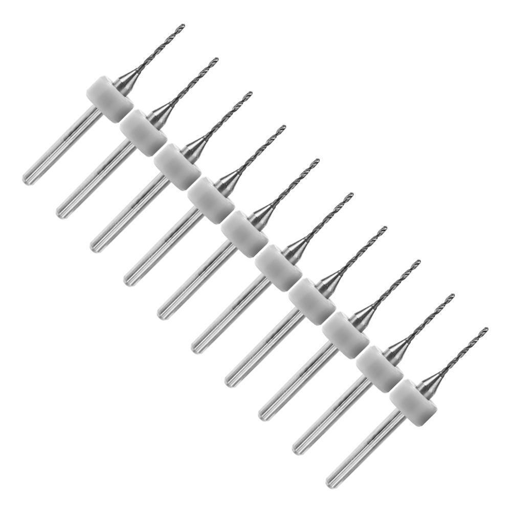 10pcs Circuit Board PCB Drill Bits Tungsten Steel Twist Drill Bits (0.9mm)