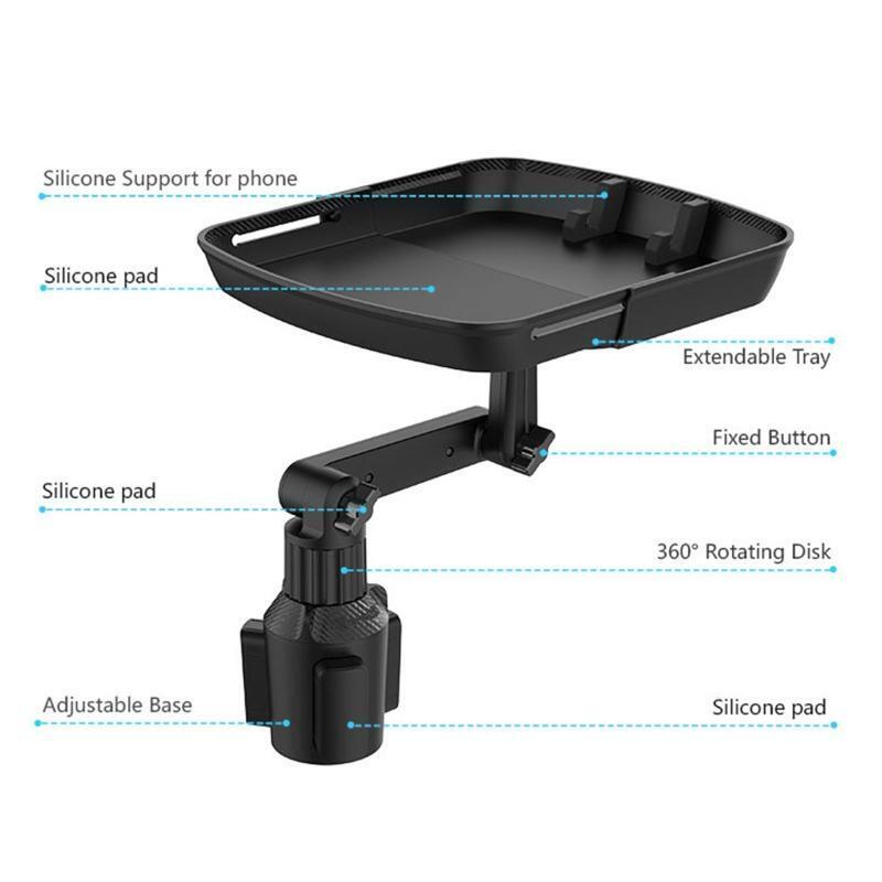 Multifunctional Car Cup Holder Expander Adapter Car Tray Beverage Coffee Table