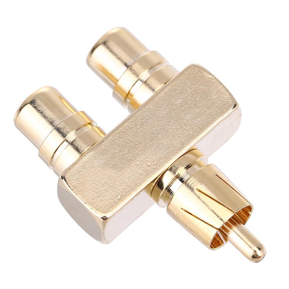 RCA AV Audio Video Splitter Adapter 1 Male to 2 Female Converter Connector