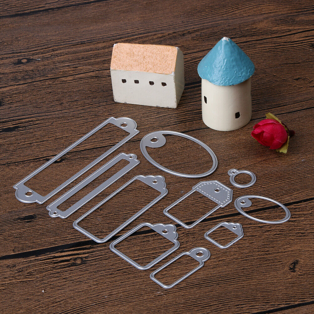10 Pcs Labels Hollow Out Template DIY Cutting Dies Album Decor Paper