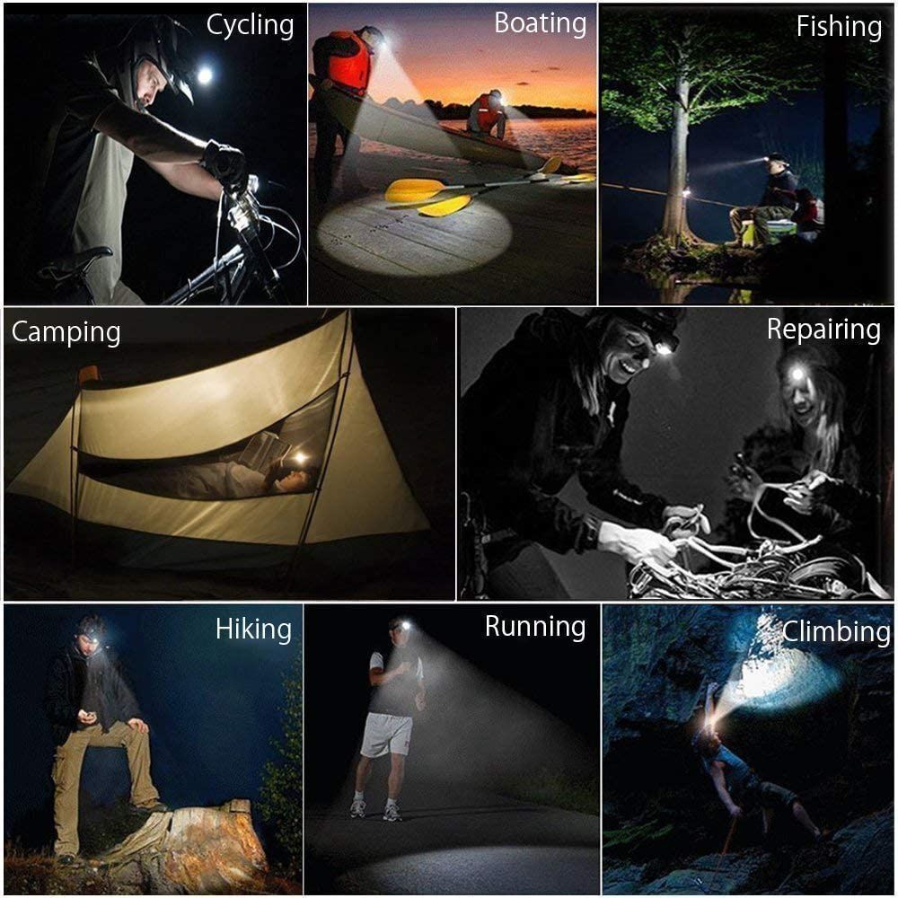 Fishing Flashlight Head Torch LED Headlamp Zoom Headlight Fishing Light