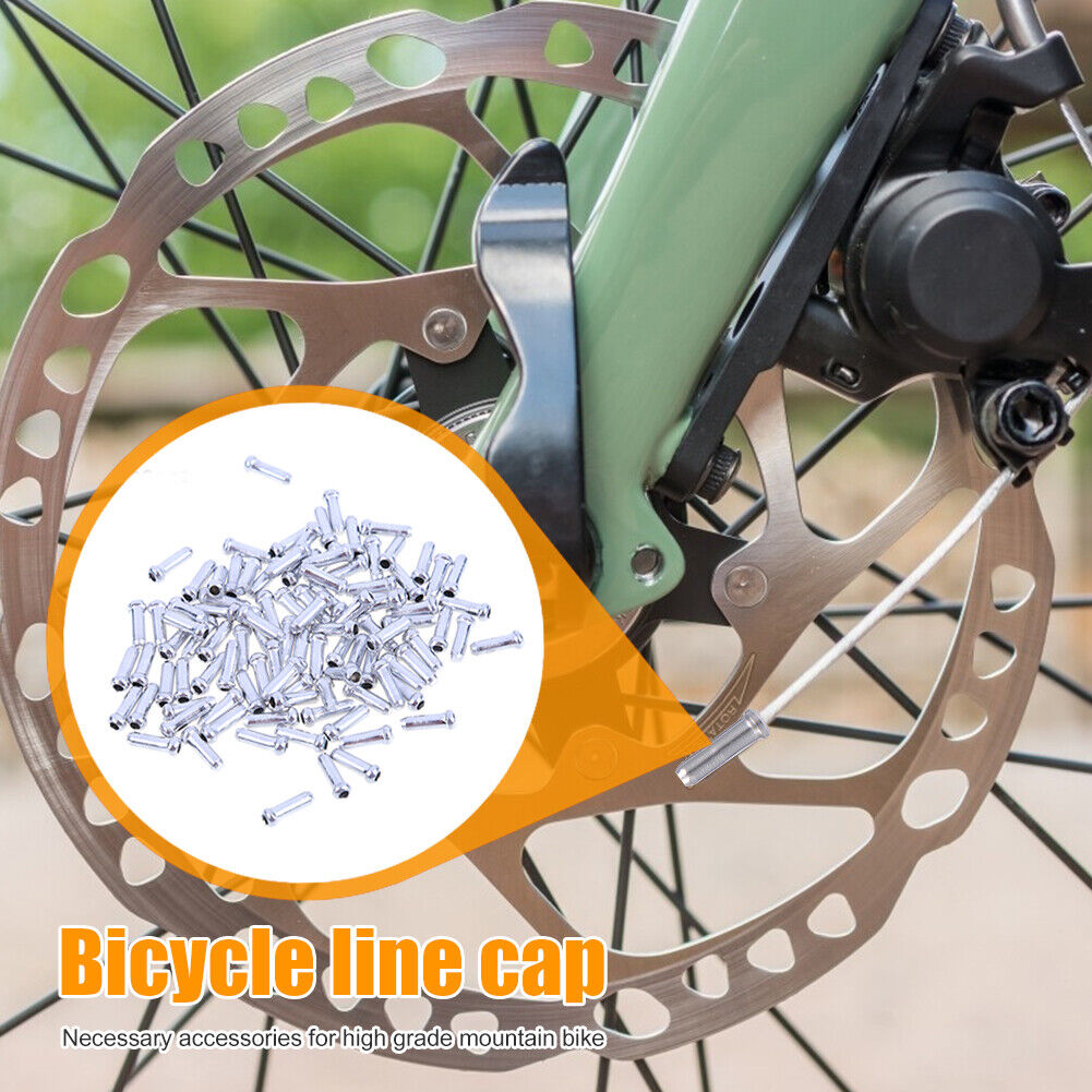 200pcs Aluminum Bike Bicycle Brake Shifter Inner Cable Tips Wire End Cap