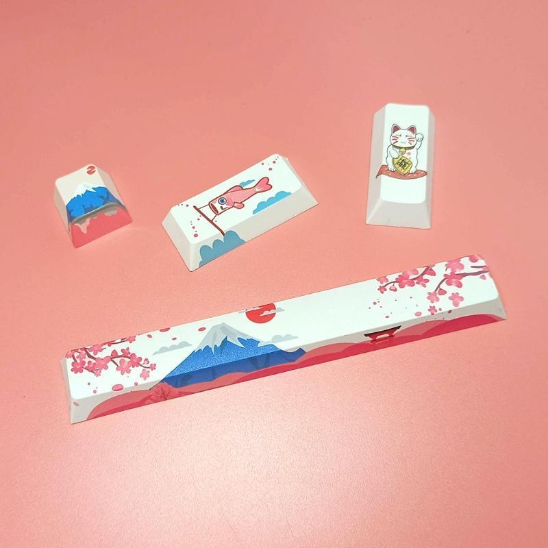 4PCS PBT OEM Profile Keycap Dye-Sub 6.25U Spacebar Enter Keycap for MX Switch