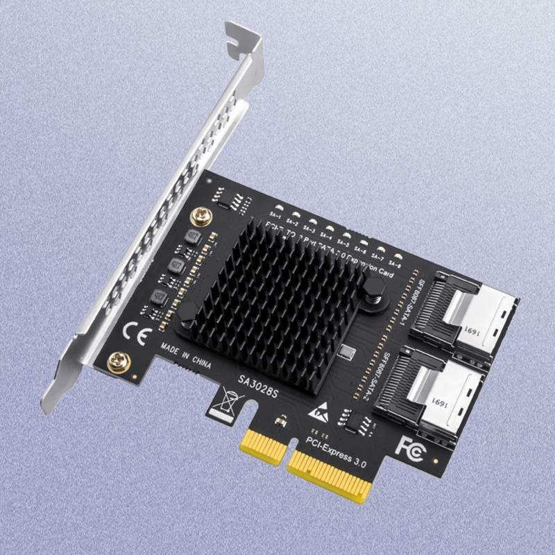 8 Port Sata 3.0 SFF8087 PCIe 3.0 X4 To Mini SAS Controller PCIe To SFF 8087