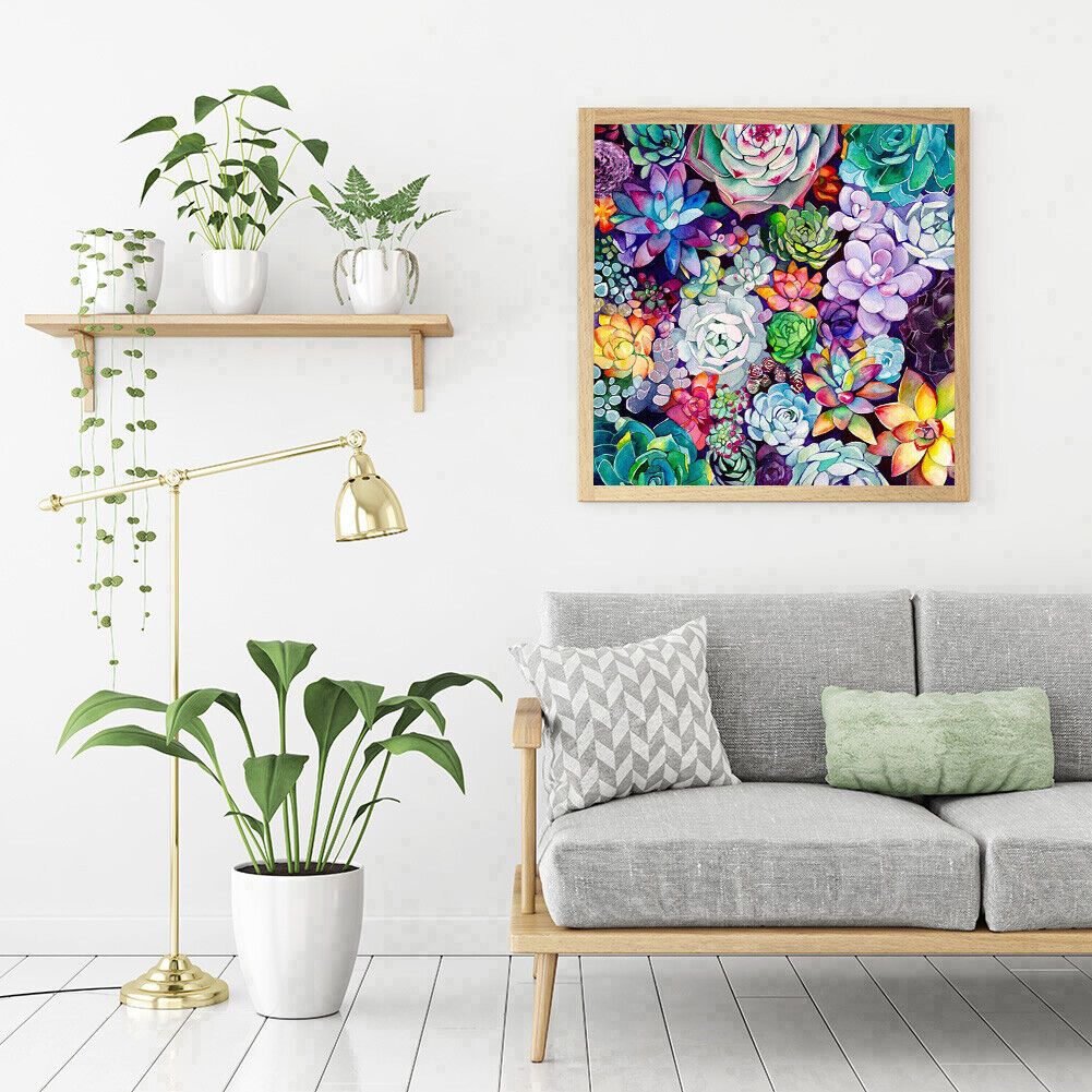 Succulent Plant Full Drill Diamond Painting DIY Mosaic Picture Home Decor