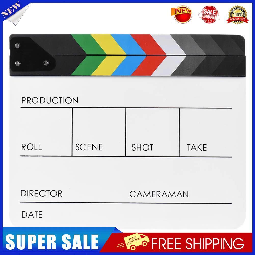 Acrylic Colorful Director Video Scene Clapperboard Clapper Board Cut Prop