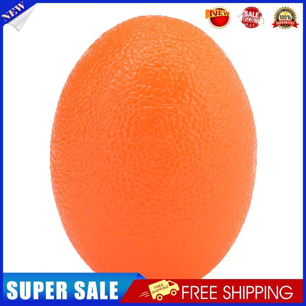 TPR Egg Ball Fitness Stress Relief Finger Hand Expander Gripper (Orange)