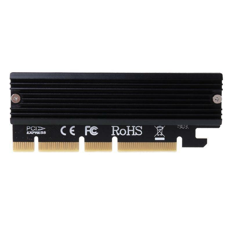 PCI Express 3.0 x16 to PCIe-based NVMe and AHCI SSD Adapter Card with Heat Sink