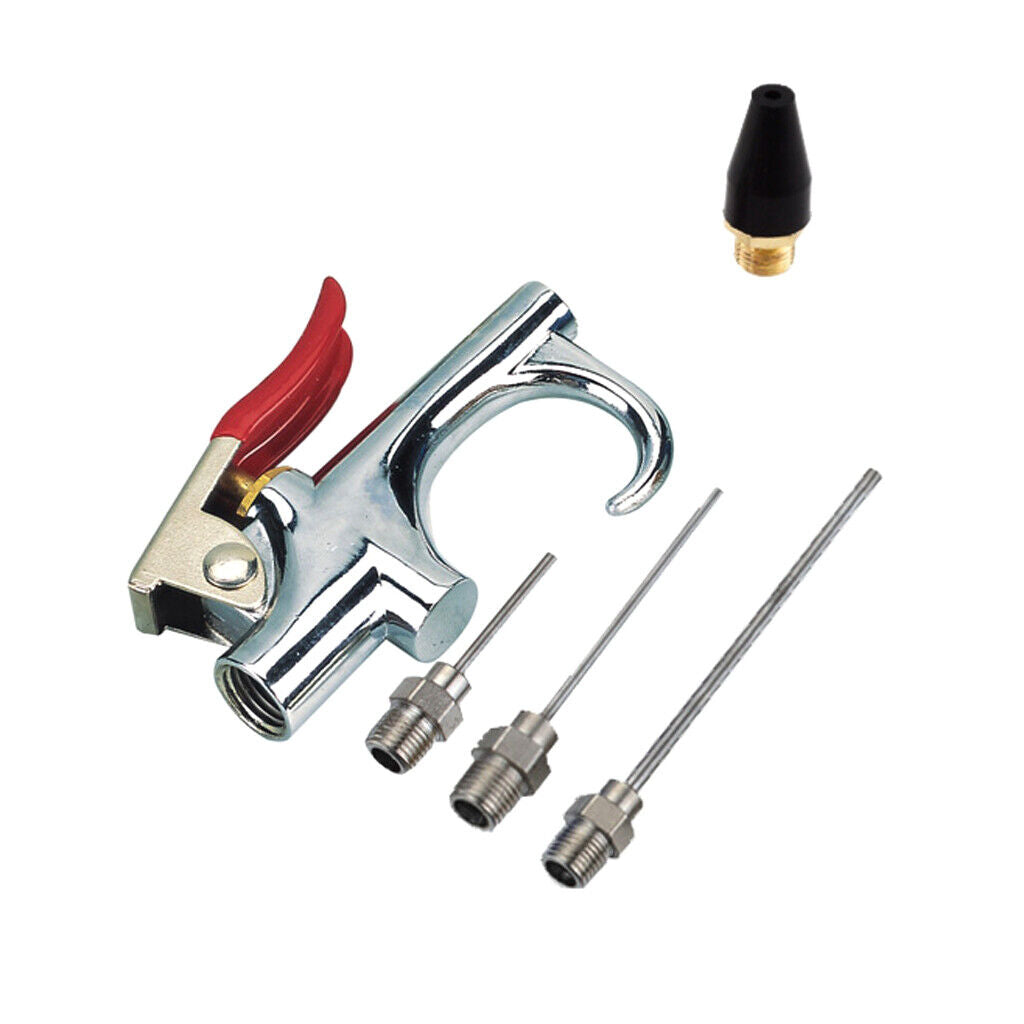 6Piece Air Blow Gun Kit Air Compressor Nozzle Tip Inflation Blower Air UpTip