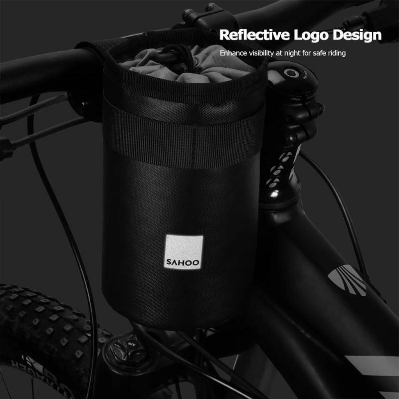 Bike Handlebar Water Bottle Bag Bicycle Insulated Stem Drink Cup Holder Bag