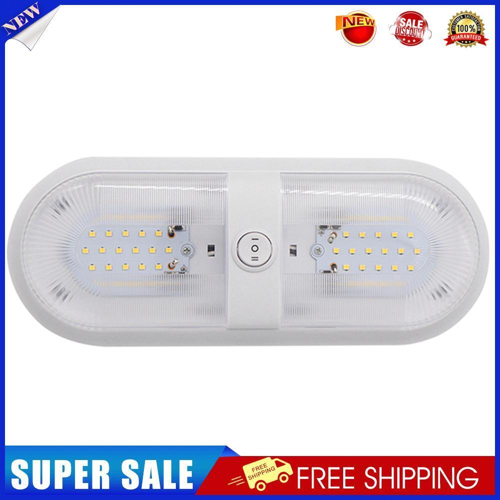 10-24V 48 LED RV Ceiling Light with Rocker Switch for Camper Yacht Boat