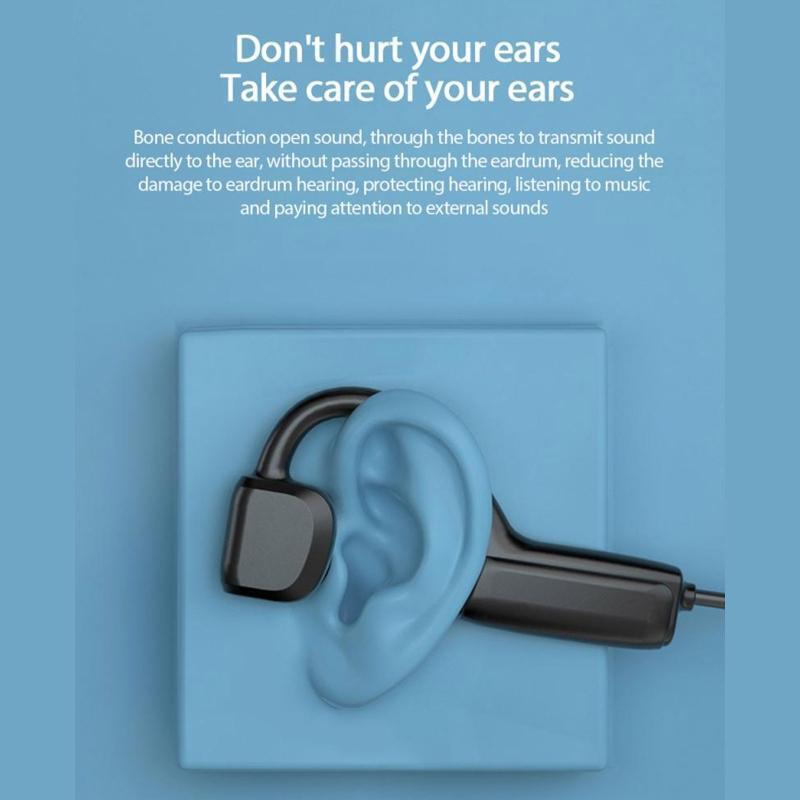 Open-Ear Bluetooth-compatible Bone Conduction Sport Headphones ABS Frame