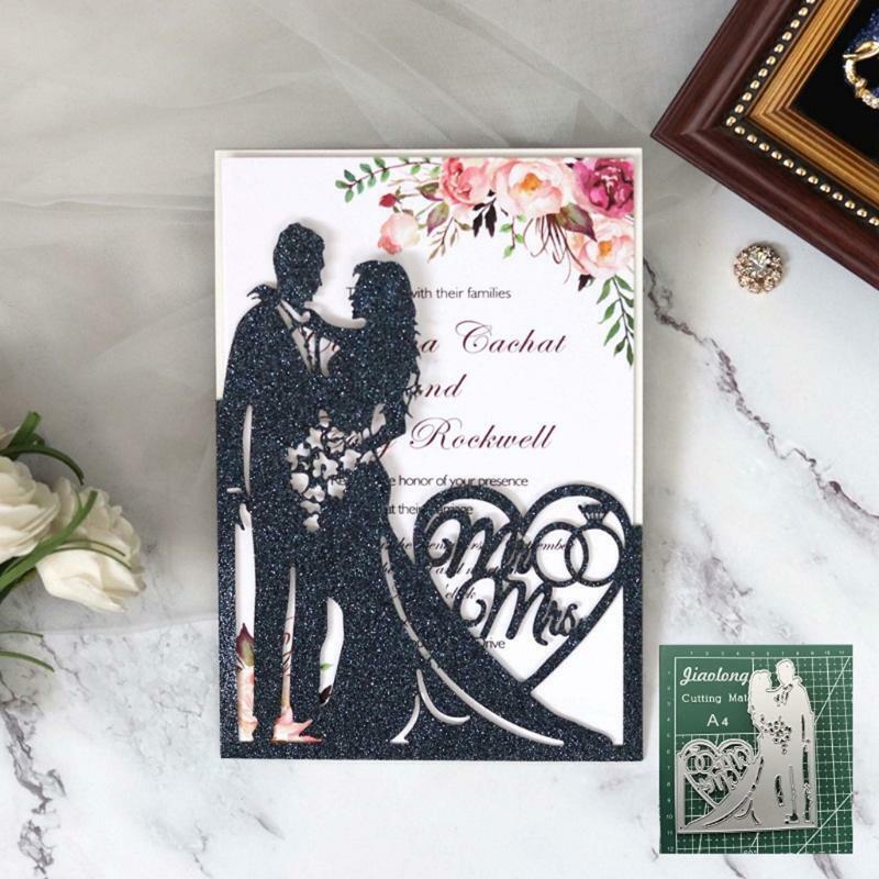 Heart Bridegroom Metal Cutting Dies Stencil Scrapbooking DIY Album Stamp Paper
