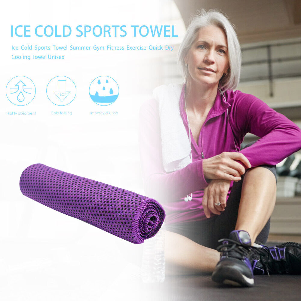 Cold Sports Towel Summer Outdoor Fitness Quick Dry Cooling Towel (Purple)