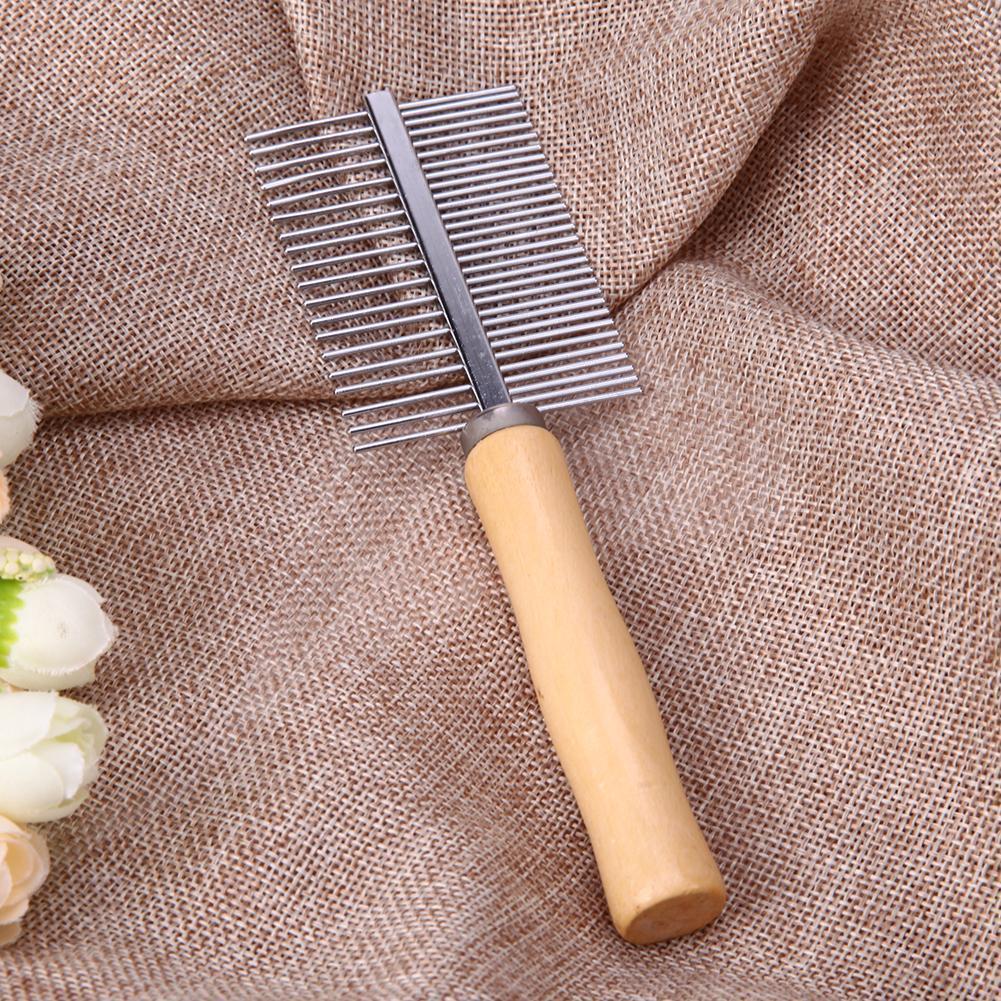 Wooden Handle Pet Comb Dog Cat Combs Hair Rake Comb Pet Grooming Hairbrush