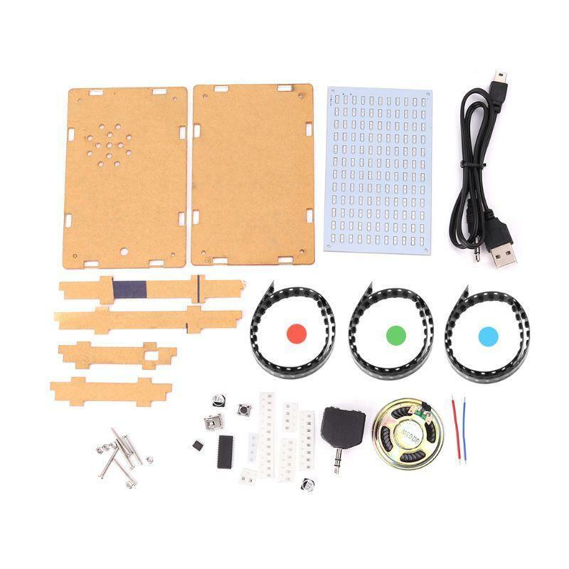 Colorful Music Spectrum LED Display DIY Kit Flashing Light Electronic Making