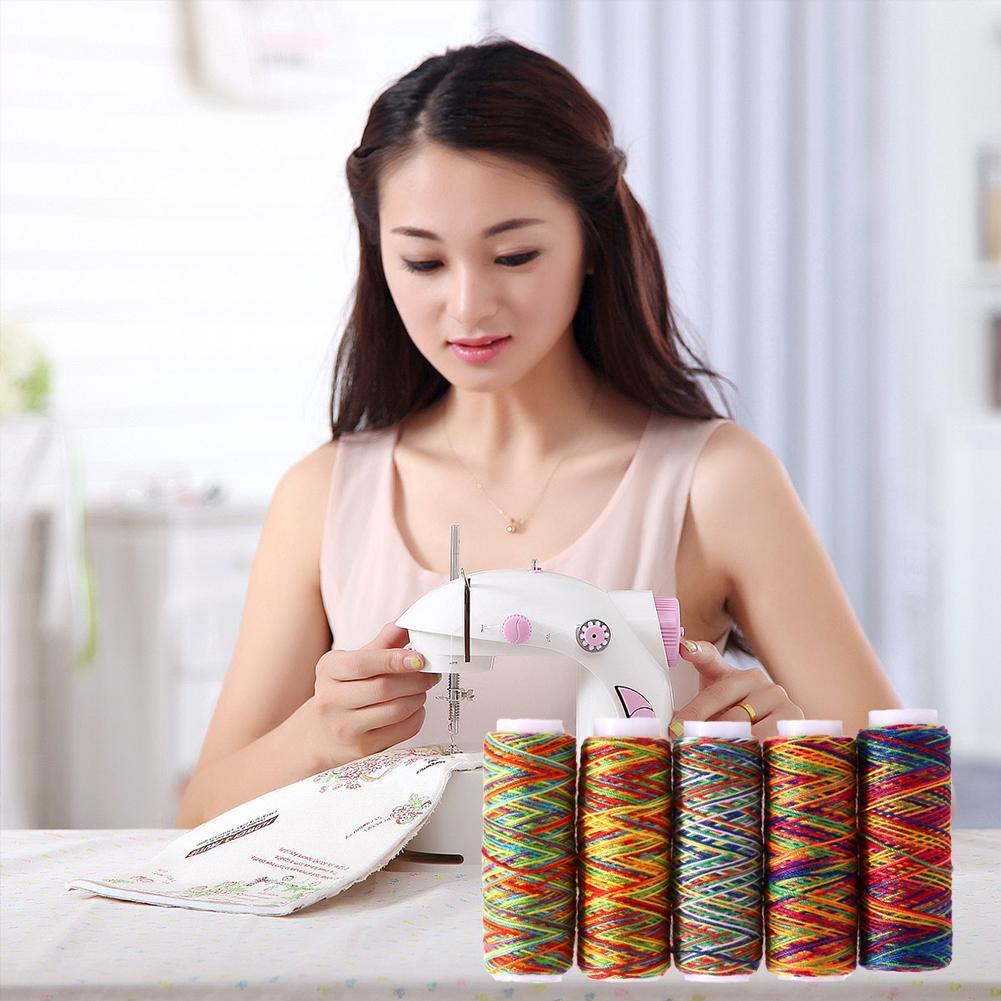 5pcs Hand Stitched Denim Thread Line DIY Sewing Thread for Bags Jeans