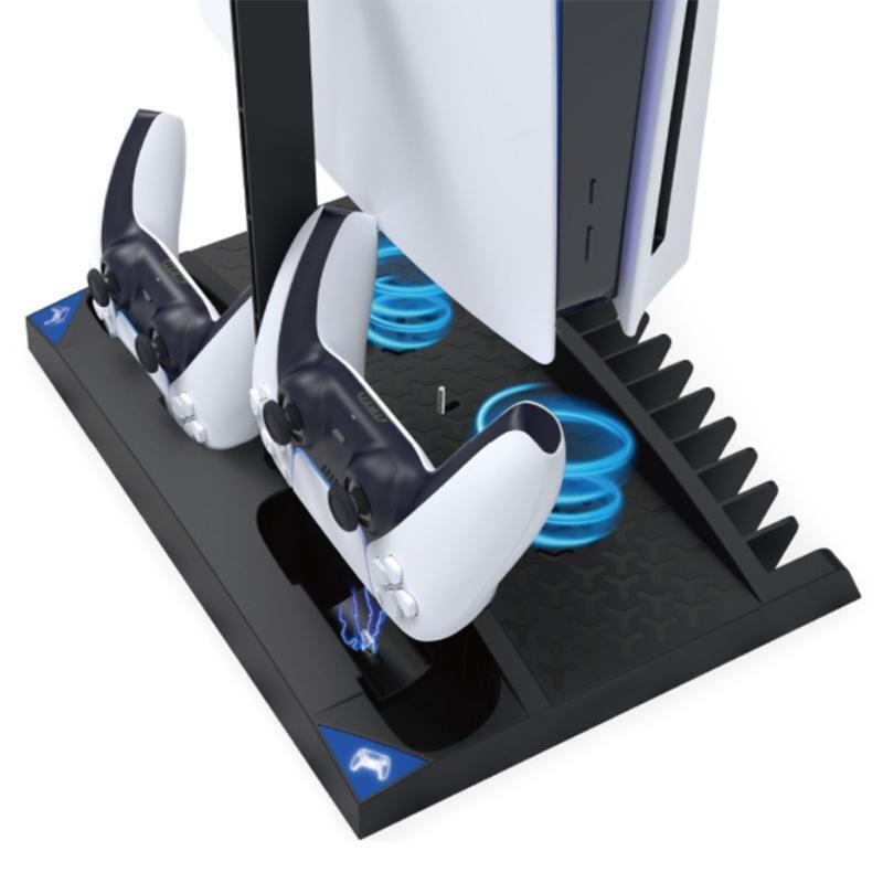 Charging Dock Station for PS5 Vertical Stand with Headset Holder