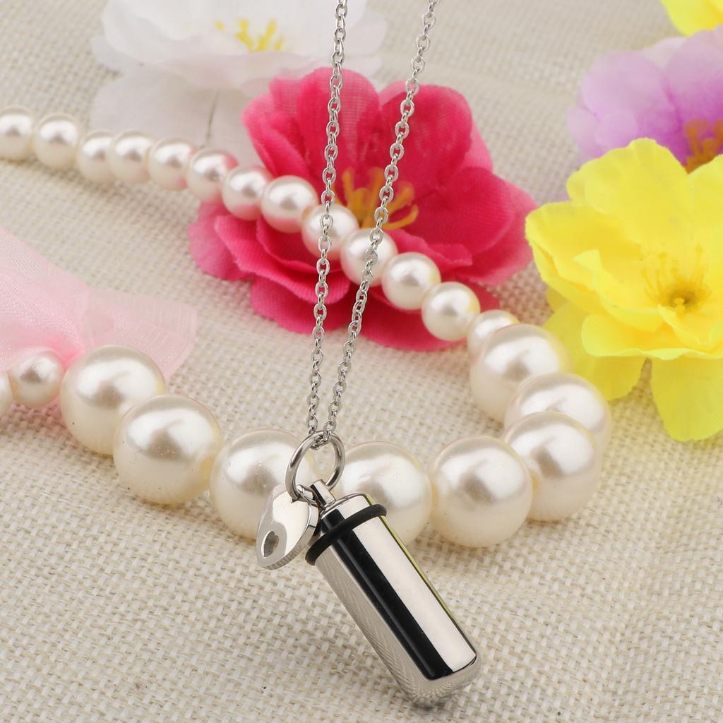 Charm Cremation Jewelry Ashes Keepsake Memorial Urn Necklace with  Heart