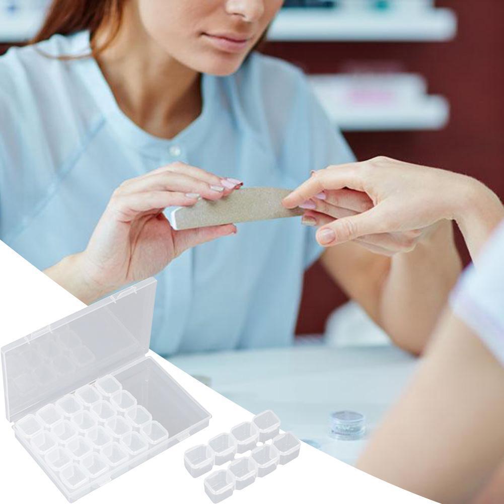 28 Grids Nail Storage Box Art Alex Transparent Organizer Makeup Beauty Tool