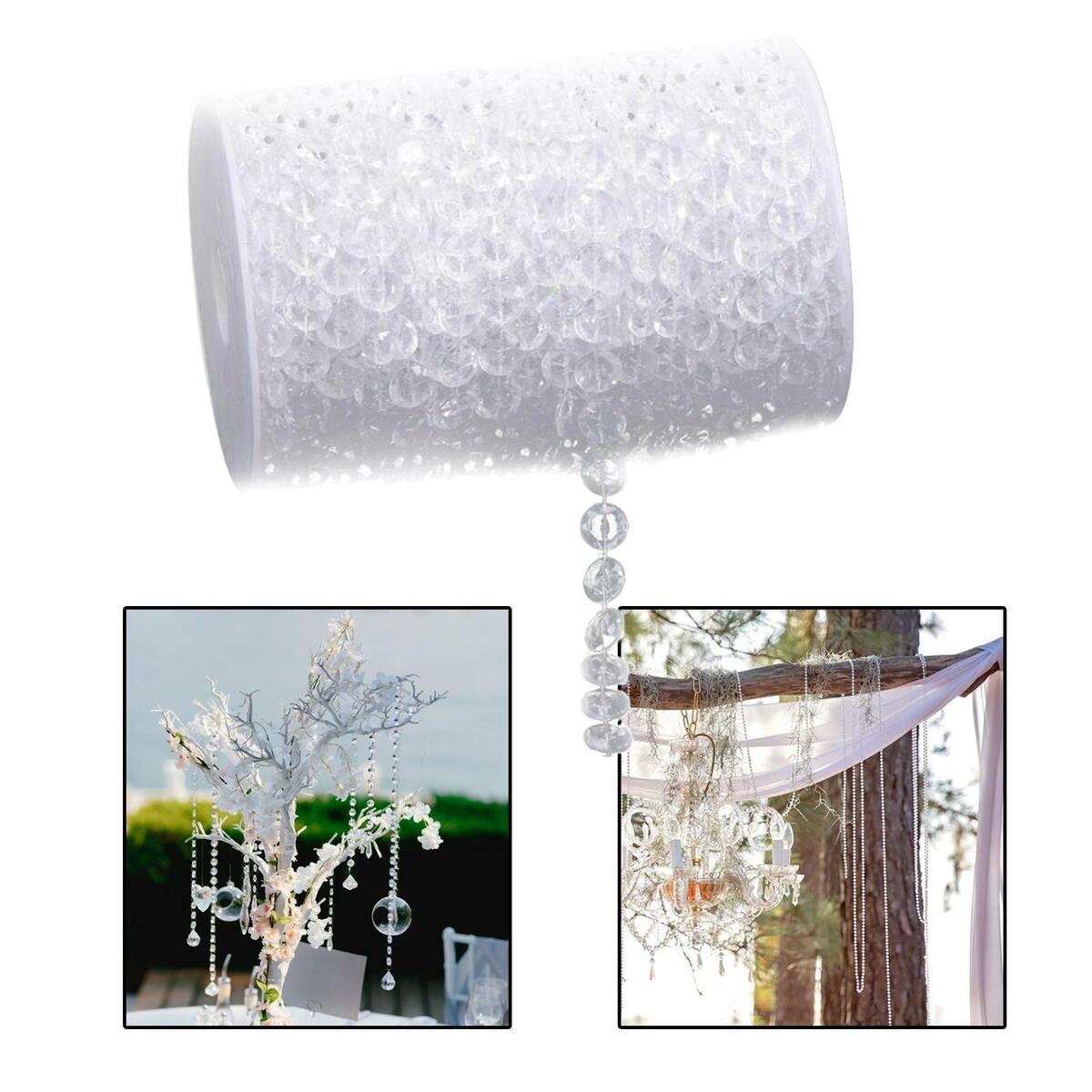 30 Meter/ Tranparent Disk Bead String  Clear for Doorway Wedding