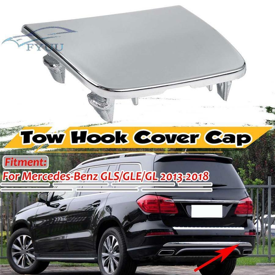 Chrome Rear Bumper Tow Hook Cover Cap For Mercedes Benz W166 GLS GLE GL 2013-18