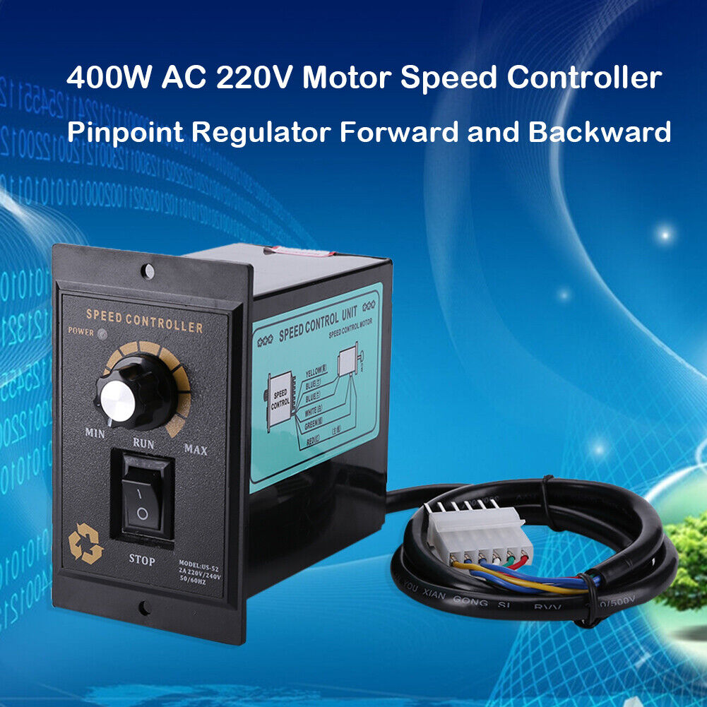 400W AC 220V Motor Speed Controller Pinpoint Regulator Forward and Backward