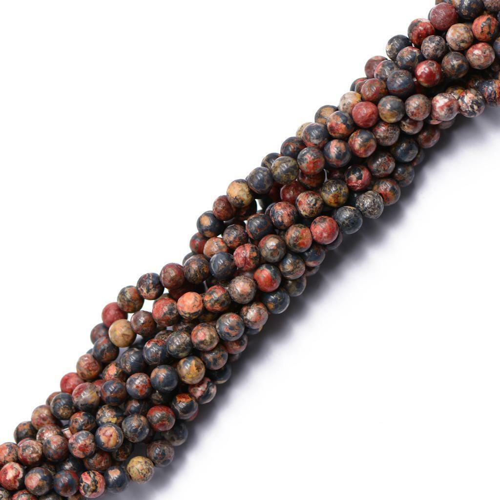 4mm Red Leopardskin Jasper Jewelry Making round  strand 15"