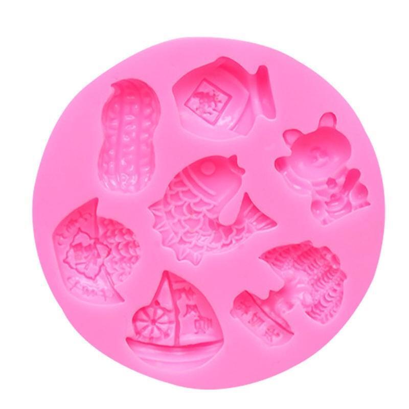 Fish Peanut Shape Food-Grade Silicone Party Cake Decoration Tool Gift for Baking