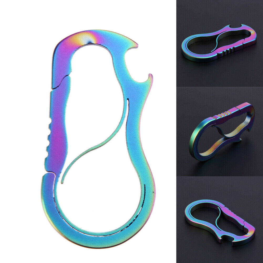 Metal Fast Buckle Outdoor Keychain EDC Equipment Titanium Alloy Carabiner