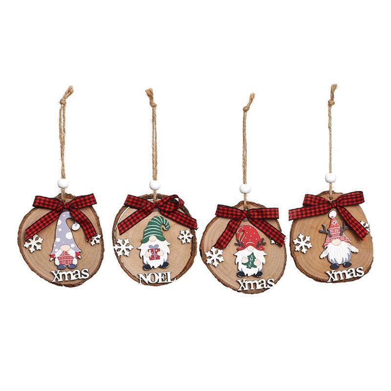 Christmas Decorations Tree Gnome Ornament Cute Wooden Xmas Ornaments Hanging