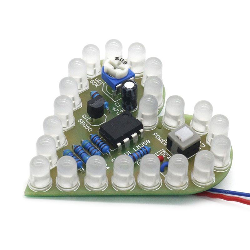 HBL-22  Heart Shape Breathing Lamp Kits 50.7x50.7mm Size Creative Gifts