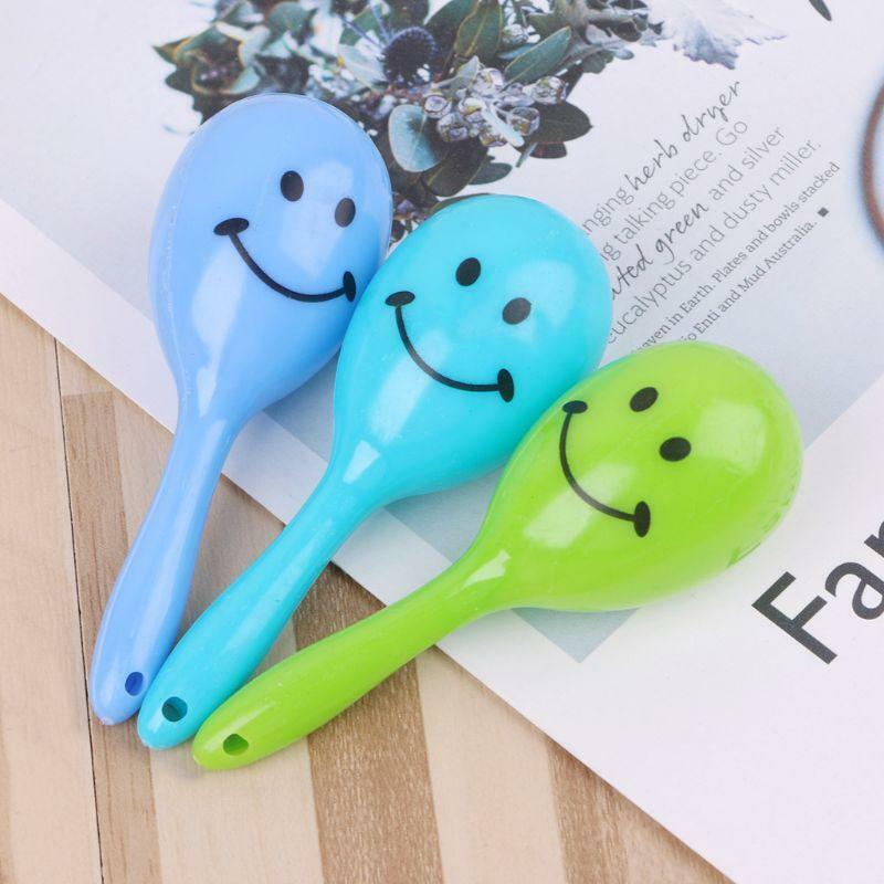 24pcs 3" Smiling Face Neon Maracas Fiesta Party Supplies Party Favors Noisemaker