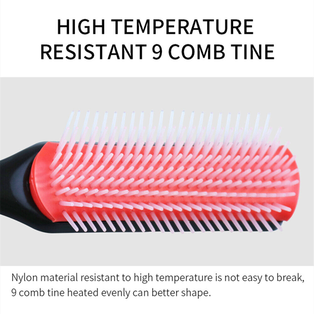 Massage tool Salon Professional 9 Row Hair Brush Hairbrush Classic Styling Comb