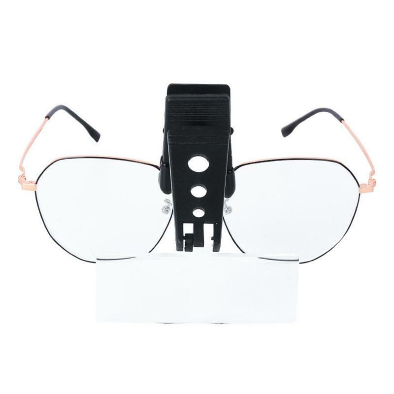 Glasses Style Magnifying Glass With Clip For Reading ,Wooden Horse-Type Surgical