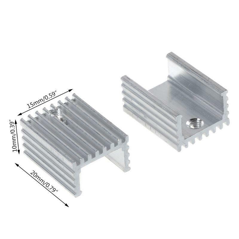10Set TO-220 Cooling Radiator Aluminum Sheet Heatsink Transistor Heat Sink Pads
