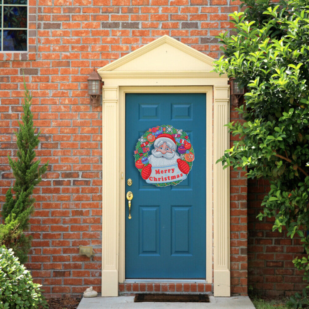Diamond Painting Hanging Christmas Flower Wreath Kit Door Decor (WXQ086)