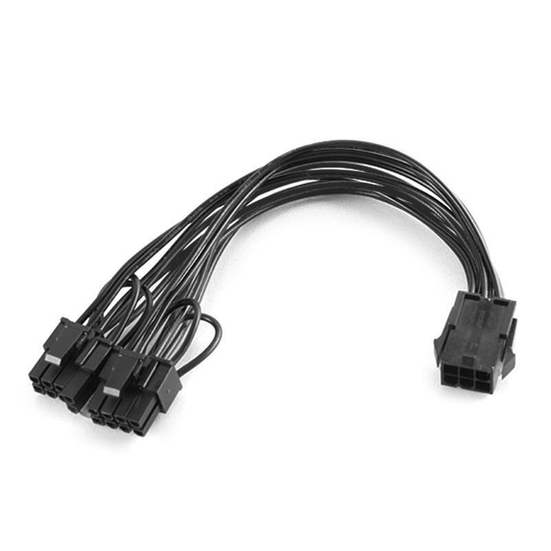 Power Supply Adapter Cable Graphics Card 6P Female to 2x8P(6+2) Male Power Cord