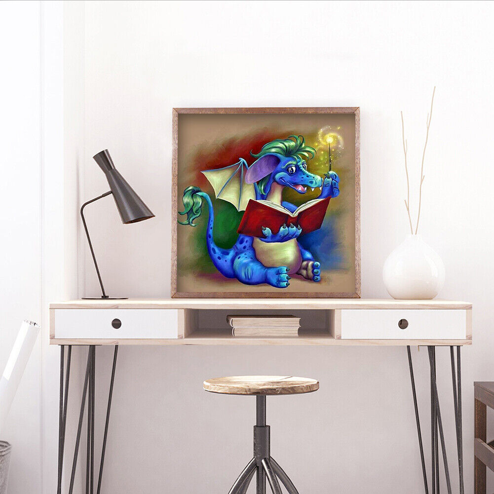 5D Diamond Magical Dragon Full Round Drill Mosaic Art Picture of Rhinestone