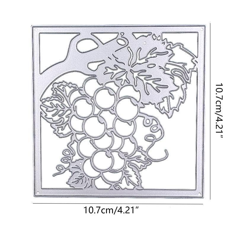 Hollow Grape Leaves Metal Cutting Dies Handmade Birthday Greeting Card Decor