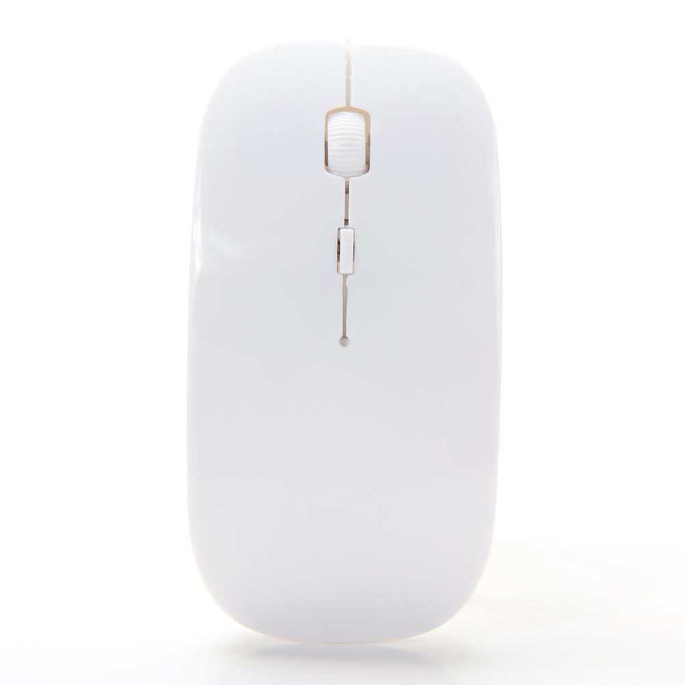 Optical Wireless Mouse 2.4G Receiver Ultra-thin for Computer PC white