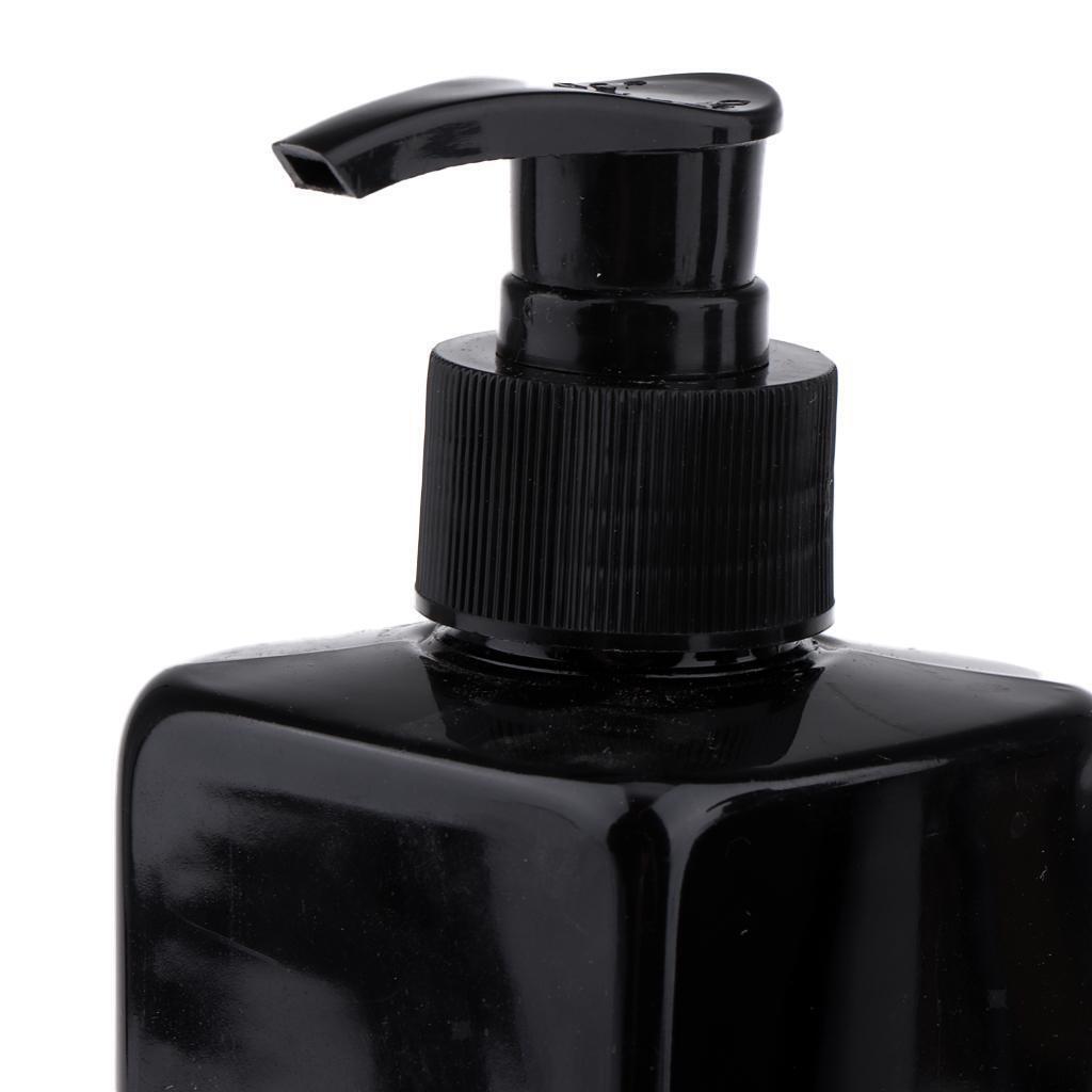 4Pcs Empty Plastic Shampoo Lotion Bottles with White/Black Pumps 500ML Large