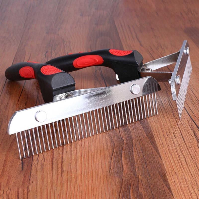 Pet Dematting Comb Large Undercoat Rake Brush Effective Removing Knots for Dogs