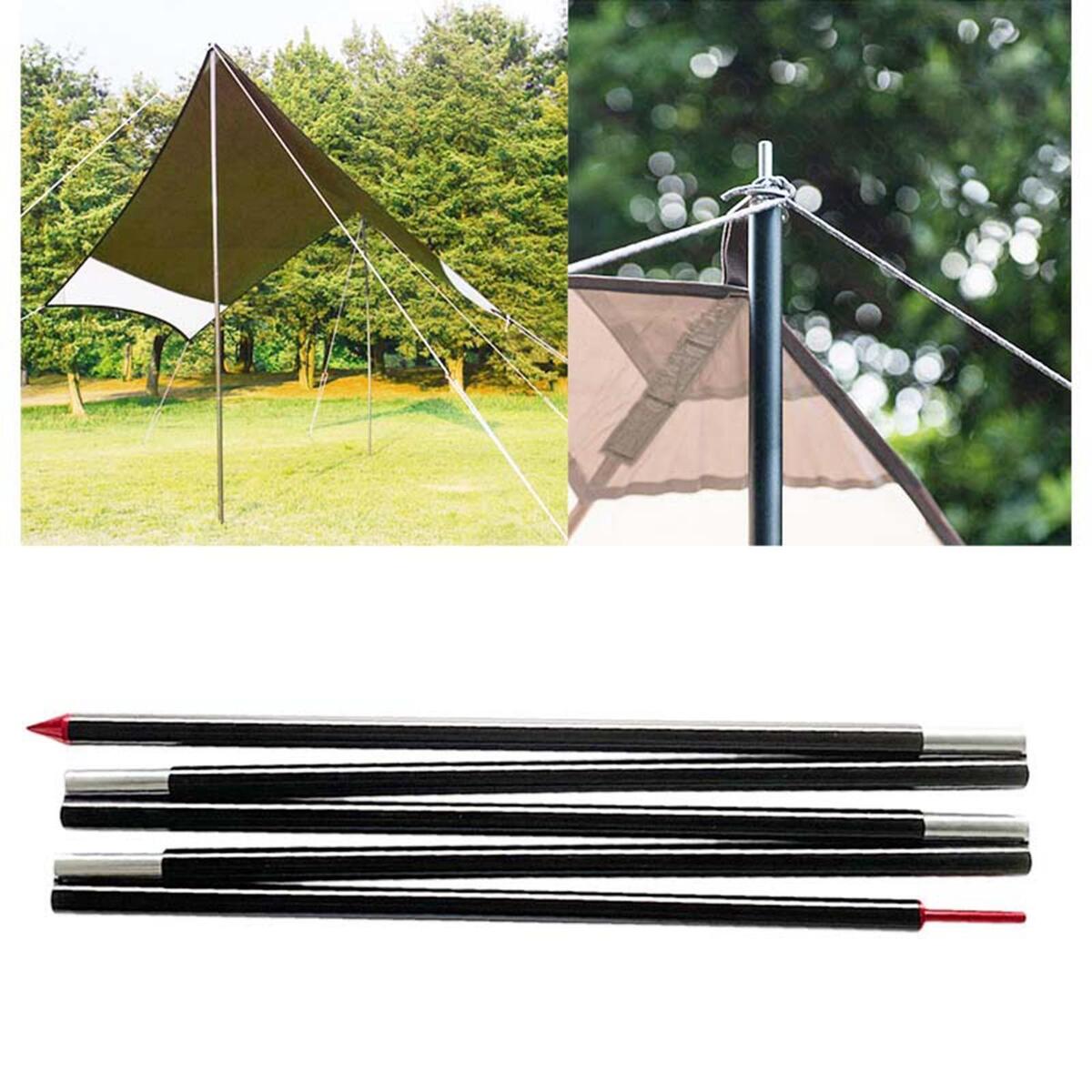 Awning Support Pole Tarp Tent Shade Garden Sunshade Camping Sun Shelter