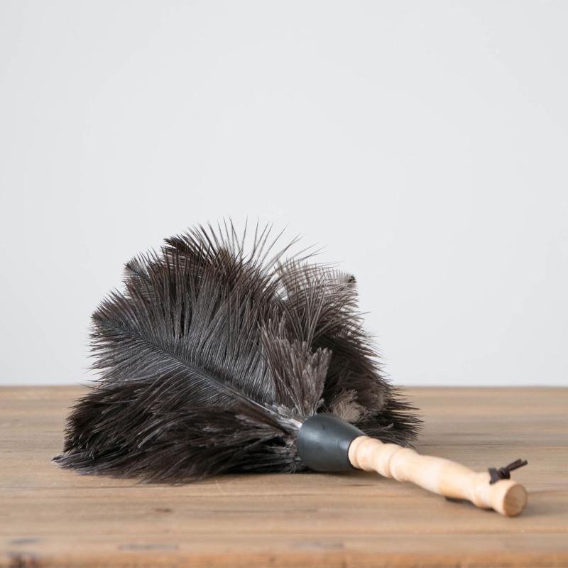 Ostrich Duster Feather Cleaning Brush Wood Handle Computer Dust Removal