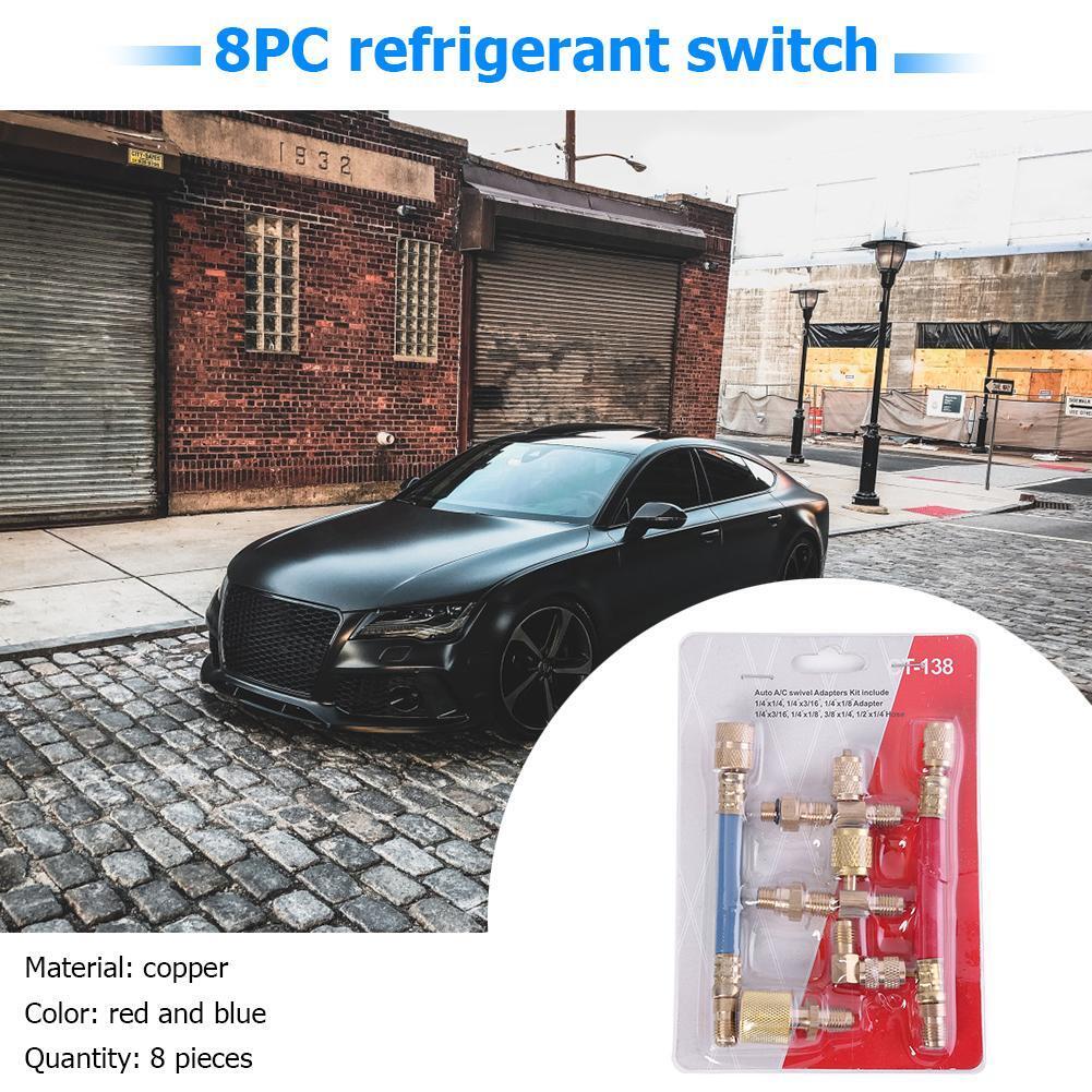 Car A/C Air Conditioning Refrigeration Connector Adapter Hoses R134A R12